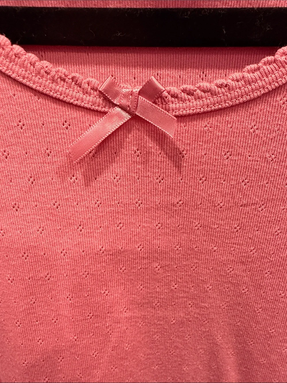 Crewcuts Pink Long-Sleeve Knit Top with Bow